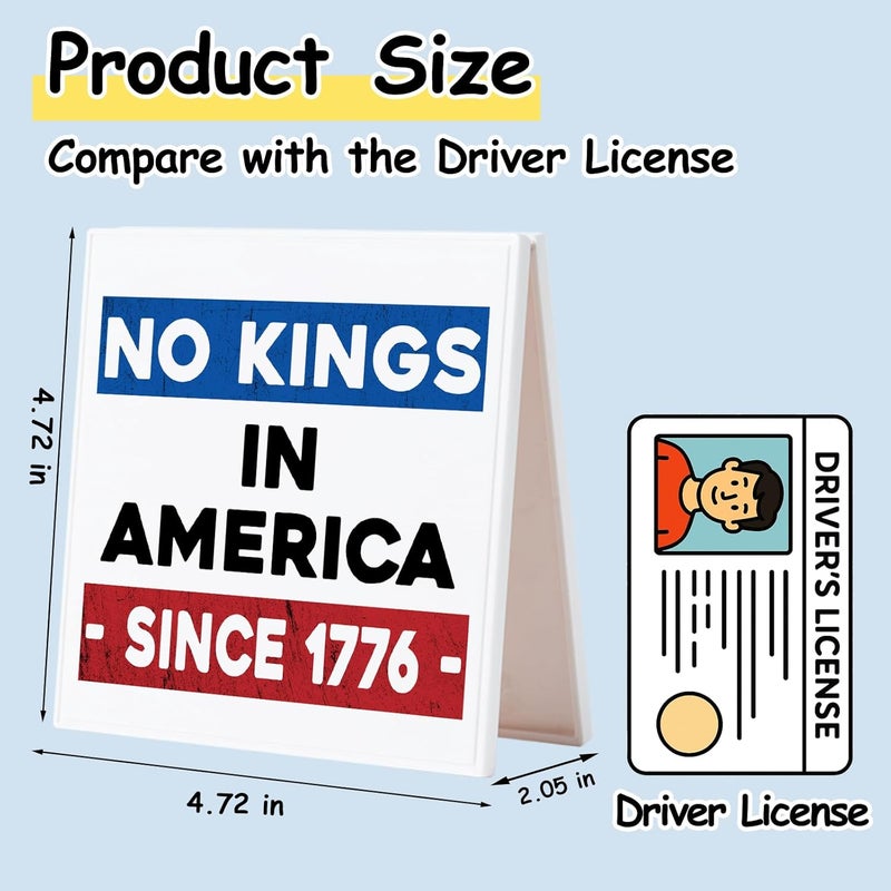 EXUBERIUM Mini No Kings Protest Sign No Kings In America Home Decor 4th of July Patriotic Desk Sign Memorial Day Decoration Independence Day Decor July 4th Table Decorations - Image 2